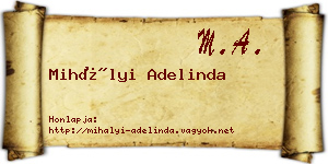 Mihályi Adelinda névjegykártya